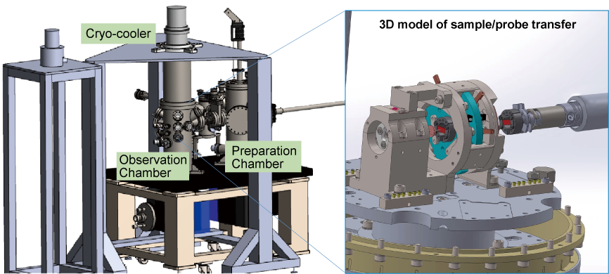 3D model of sample/probe transfer